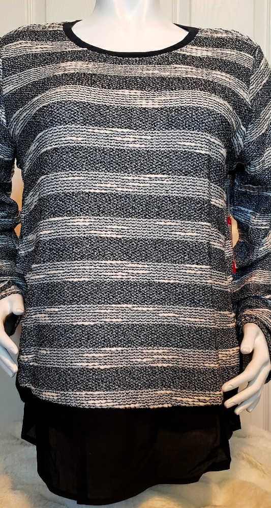 Heavy Gauze Striped Knit Sweater